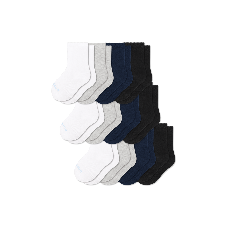 Junior Lightweight Calf Sock 12-Pack - Studio Court Rotation