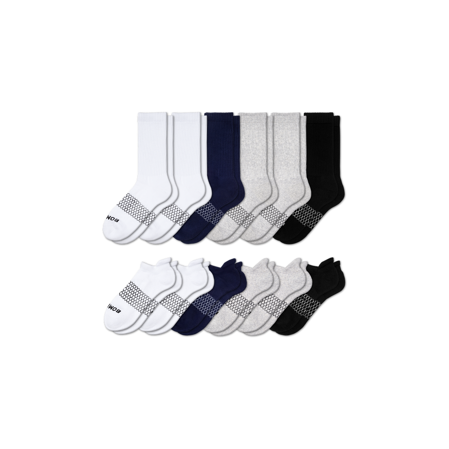 Men's Calf & Ankle Sock 12-Pack - Active Weekend Rotation