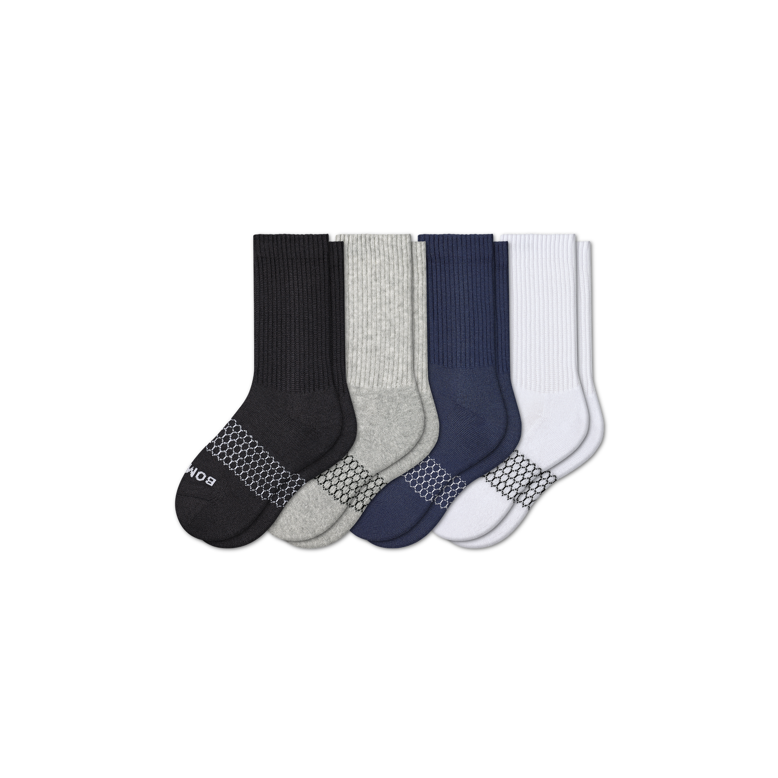 Youth Solids Calf Sock 4-Pack - mixed-solids - 4