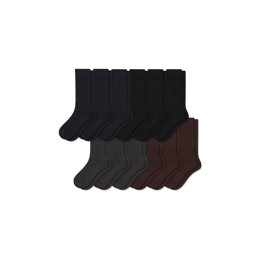 Men's Dress Calf Sock 12-Pack - Breathable Home Comfort