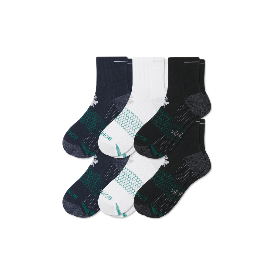 Women's Golf Quarter Sock 6-Pack - Run No Show Fit