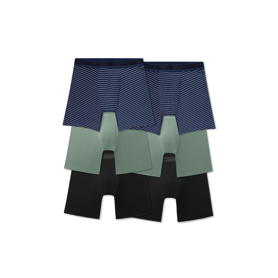 Men's Soft Flex Boxer Brief 6" 6-Pack - Soft Ready