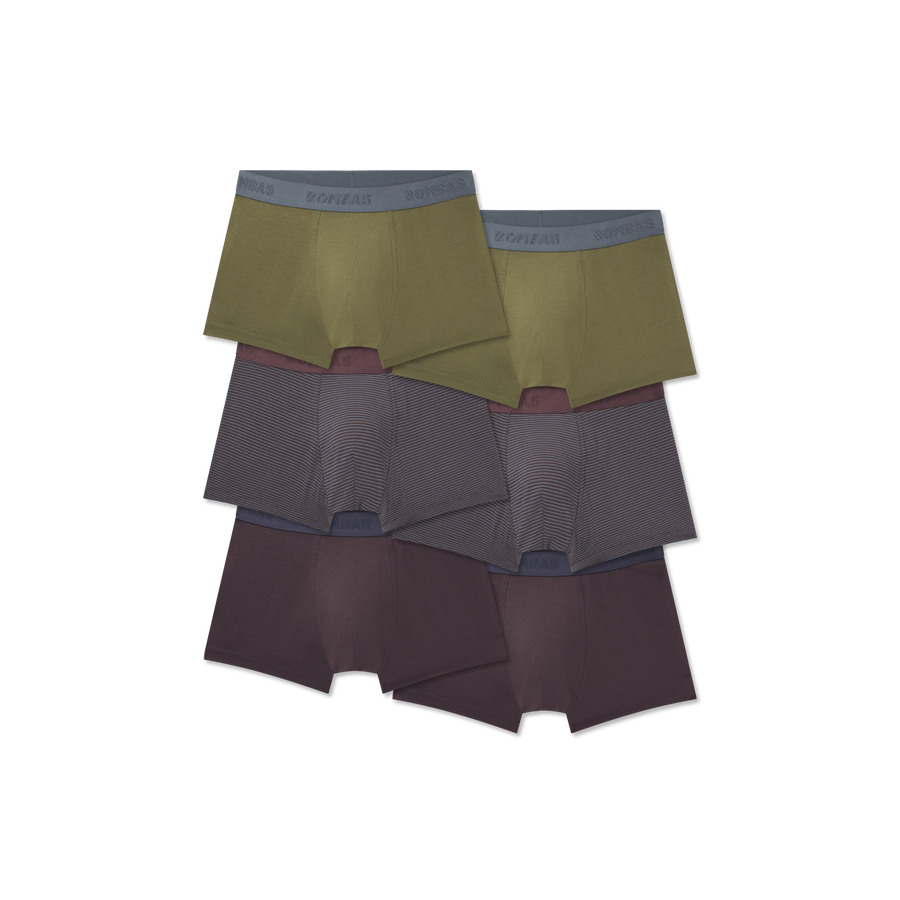 Men's Cotton Modal Blend Trunk 6-Pack - Seamless Stretch Comfort