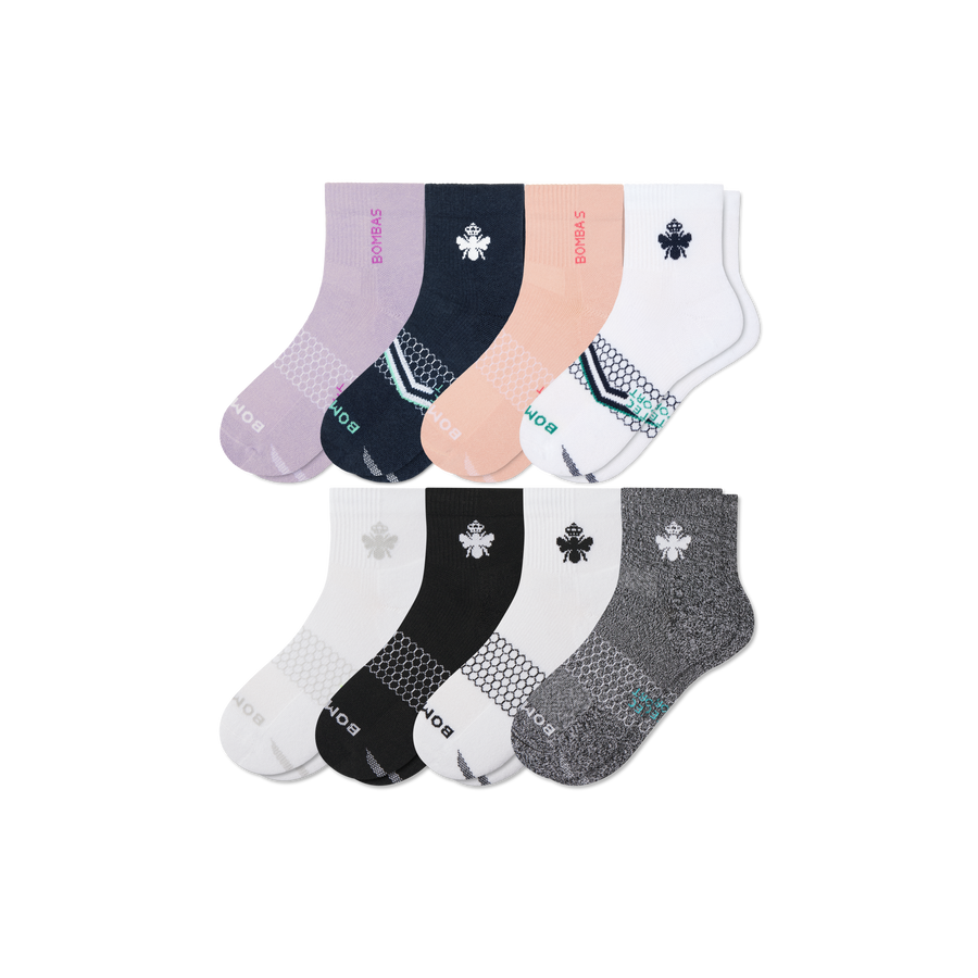 Women's All Sport Quarter Sock 8-Pack - Studio Trail Step