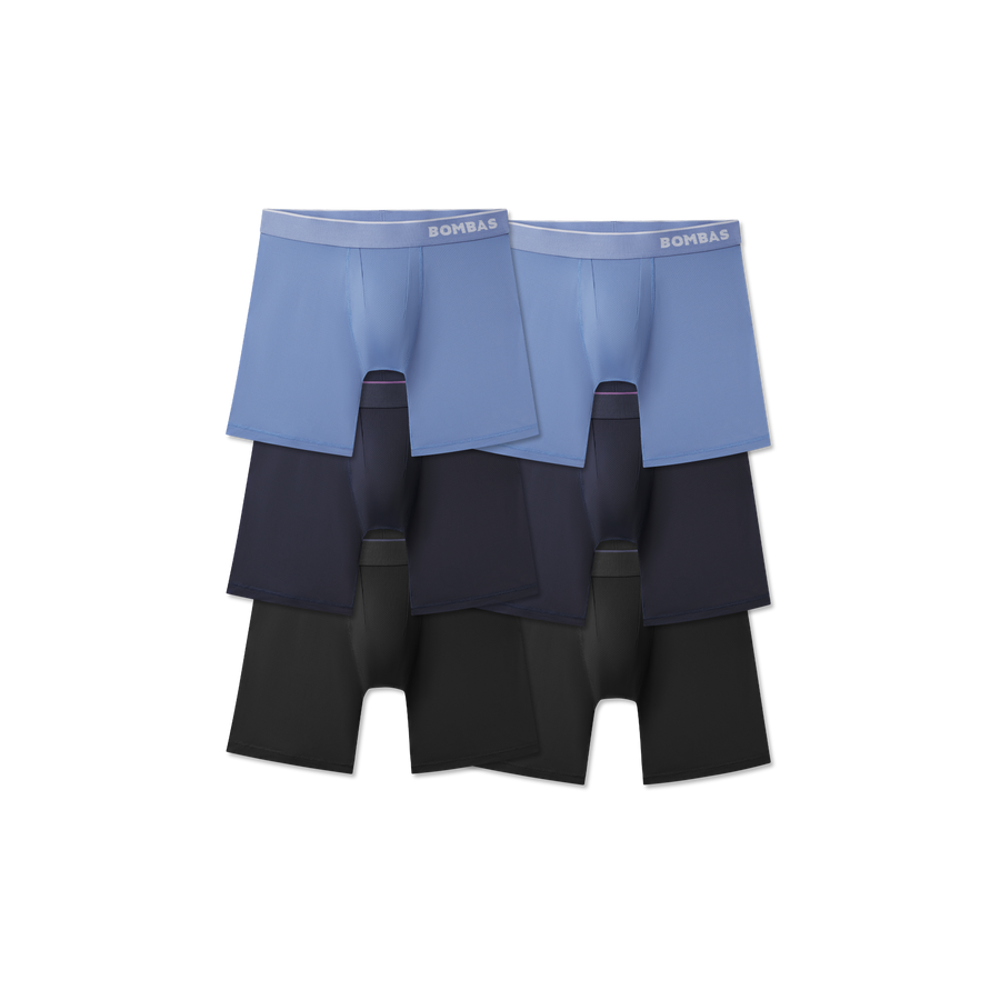 Men's Sport Flyless Boxer Brief 6-Pack - Classic Flex Fit