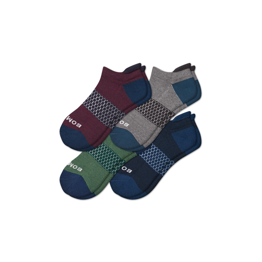 Men's Microstripe Ankle Sock 4-Pack - Fresh Everyday Fit