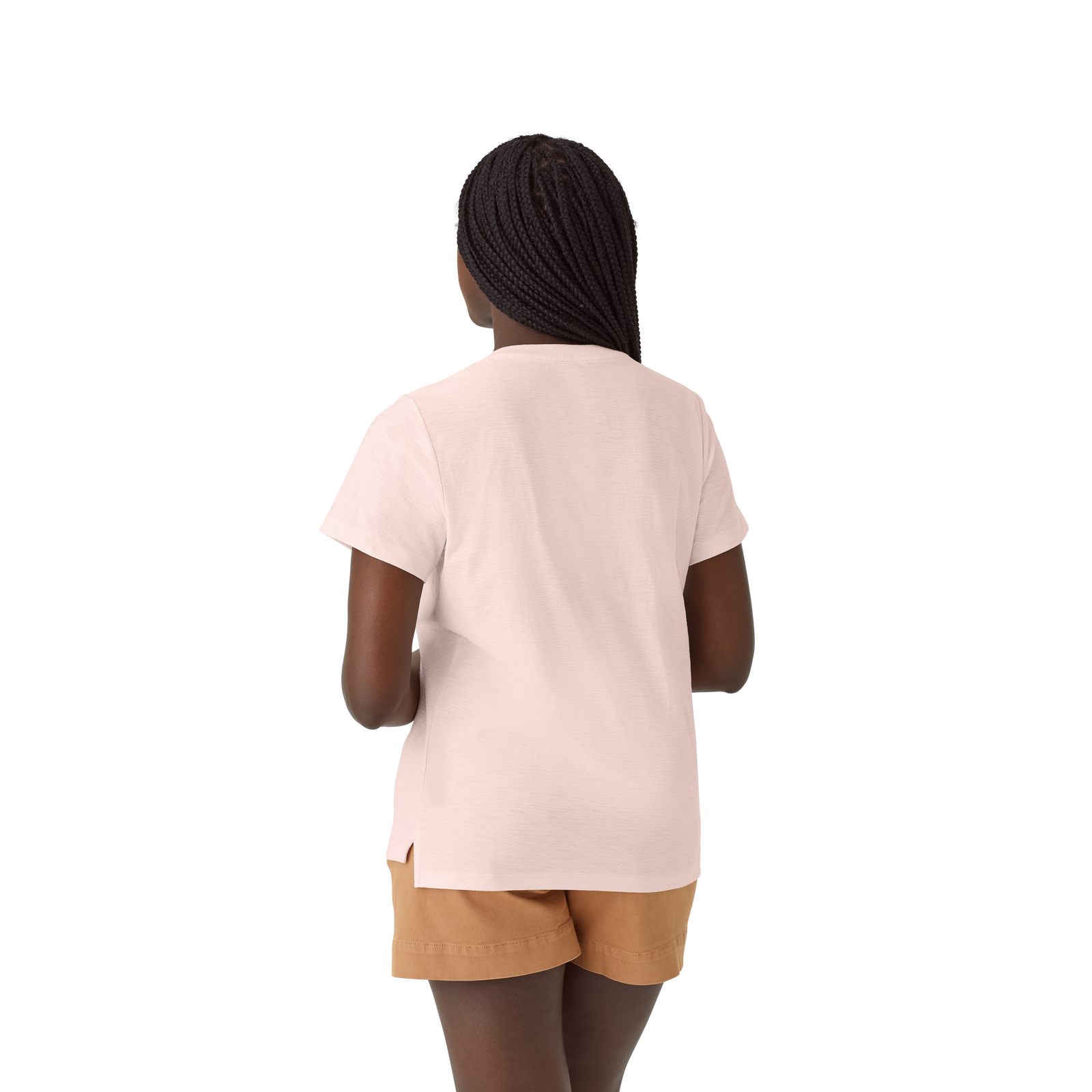 Air Slub V-Neck T-Shirt Pink Dawn WO3