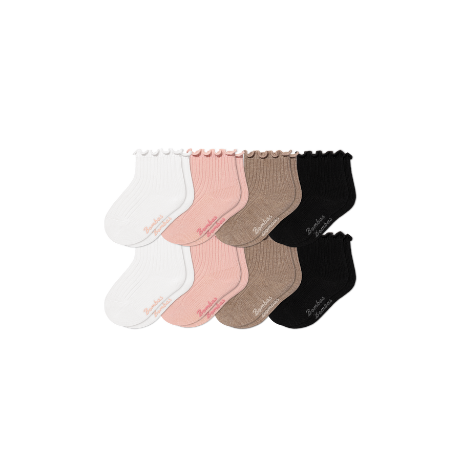 Baby Ruffle Rib Calf Sock 8-Pack (0-6 Months) - Daily Everyday Cushion