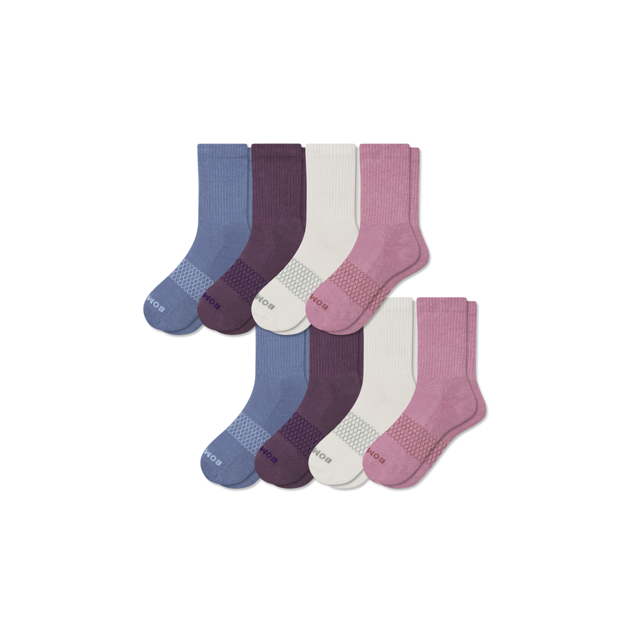 Women's Solids Half Calf Sock 8-Pack - Comfort Travel Step
