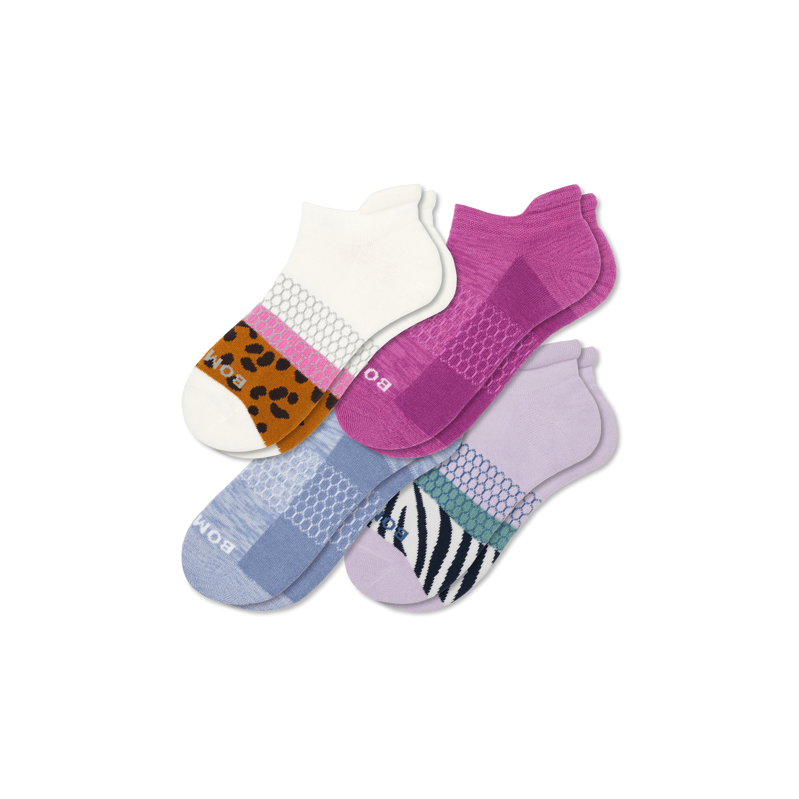 Women's Wild Wear Ankle Sock 4-Pack - Purple Fjord Mix L