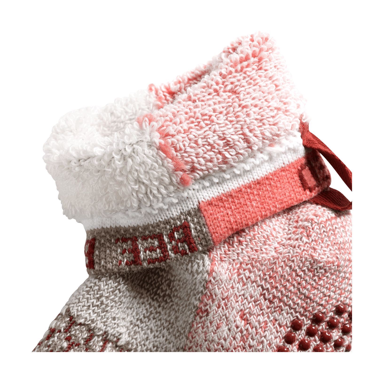 Women's Merino Wool Gripper House Socks - red-clay - 15