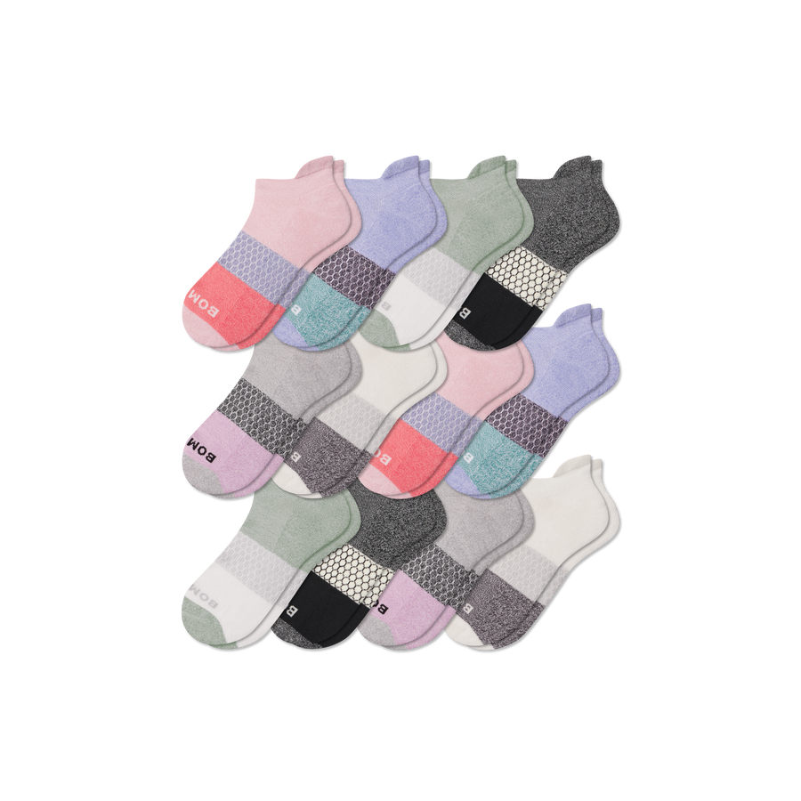 Women's Tri-Block Ankle Sock 12-Pack - Daily Lounge Pair