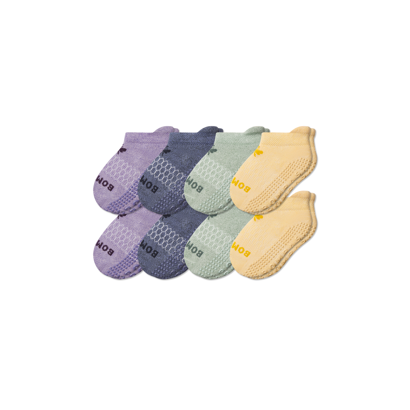 Toddler Gripper Ankle Sock 8-Pack - Sage Blue Mix L