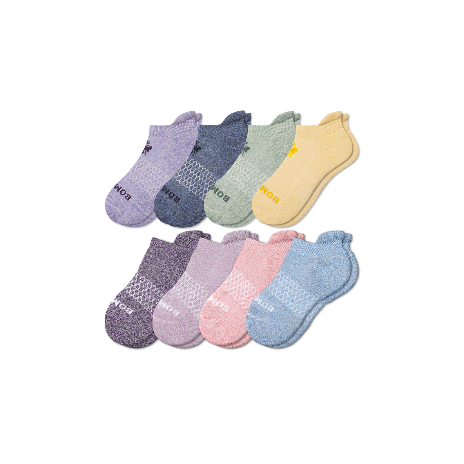 Youth Ankle Sock 8-Pack - Sage Pastel Mix L