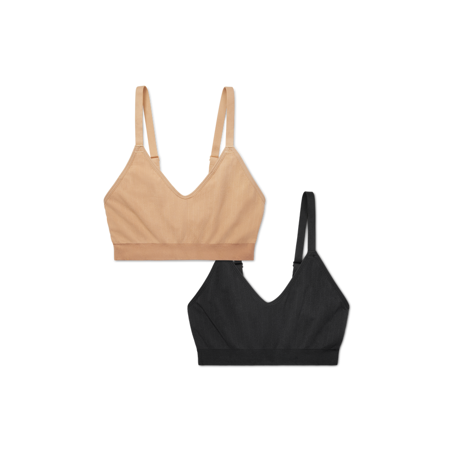 Women's Seamless Scoop Bralette 2-Pack - Light Comfort Hold