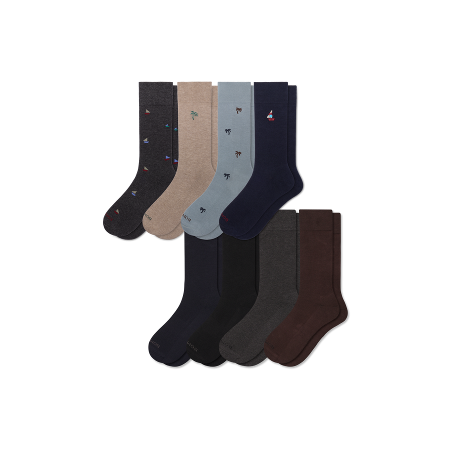 Men's Dress Calf Sock 8-Pack - Run Recovery Support