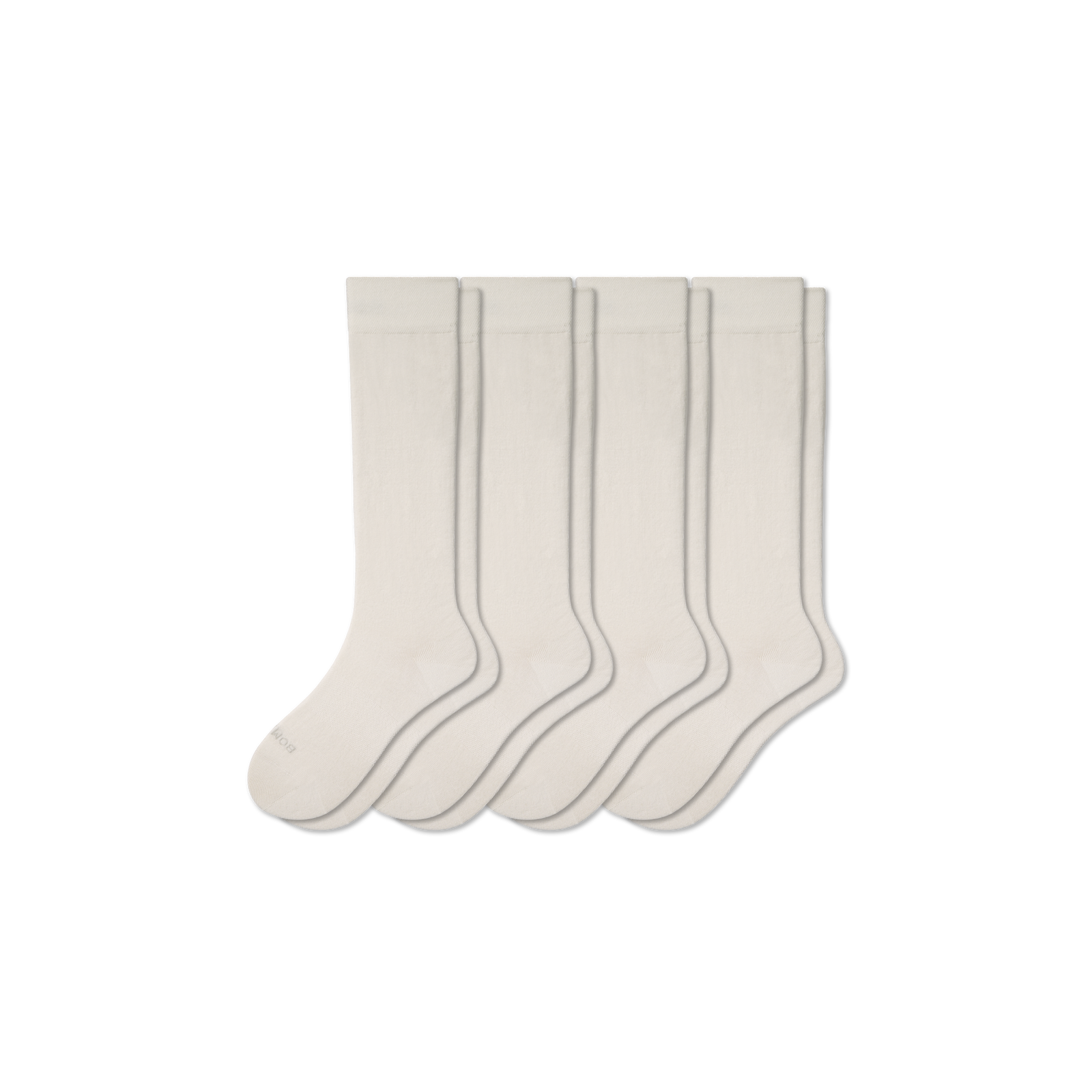 Youth Lightweight Knee High Sock 4-Pack - Soft White