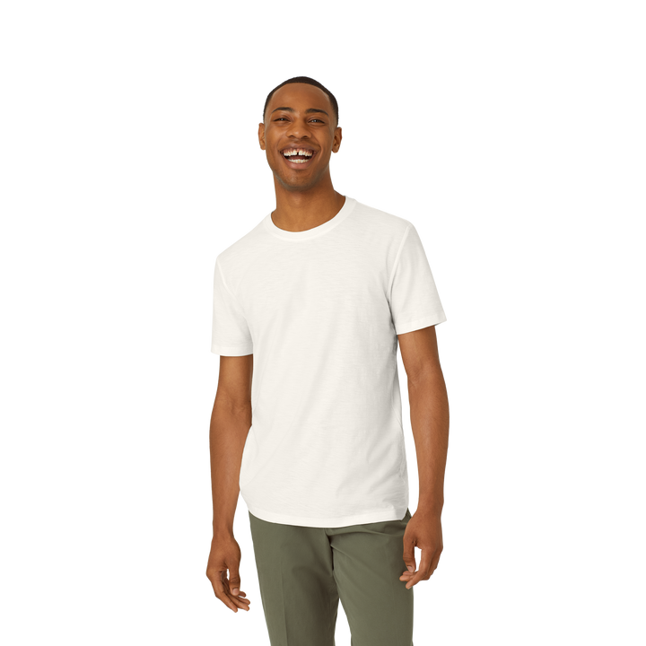 Air Slub Crew Neck T-Shirt Soft White MO1
