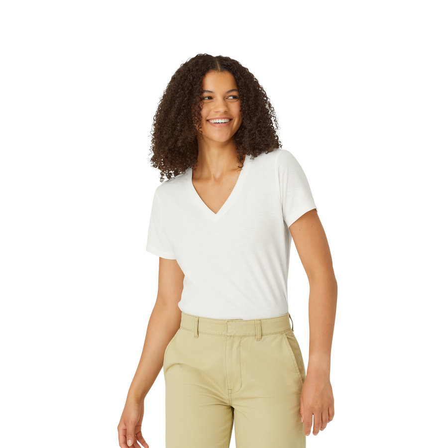 Women's Air Slub V-Neck T-Shirt - Light Morning Wear