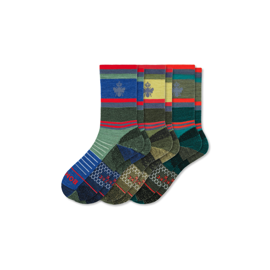 Cotopaxi x Bombas Merino Wool Blend Hiking Calf Sock 3-Pack - Classic Office Comfort