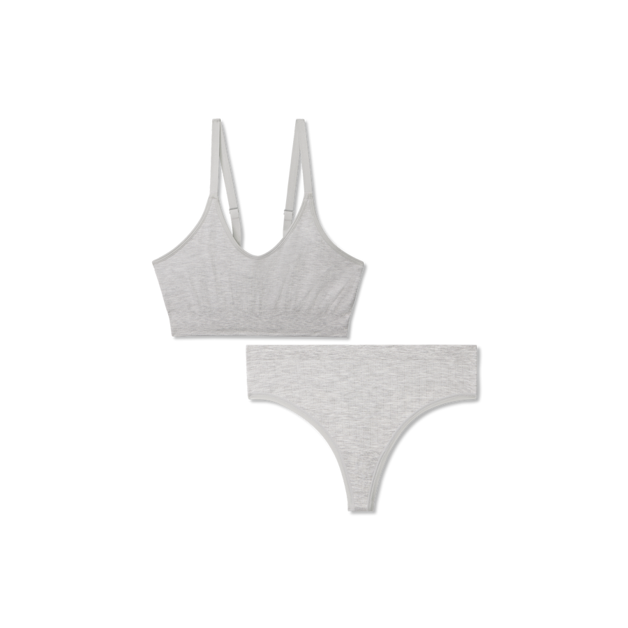 Women's Seamless Scoop Bralette + Thong Pack - Stretch Studio Ease