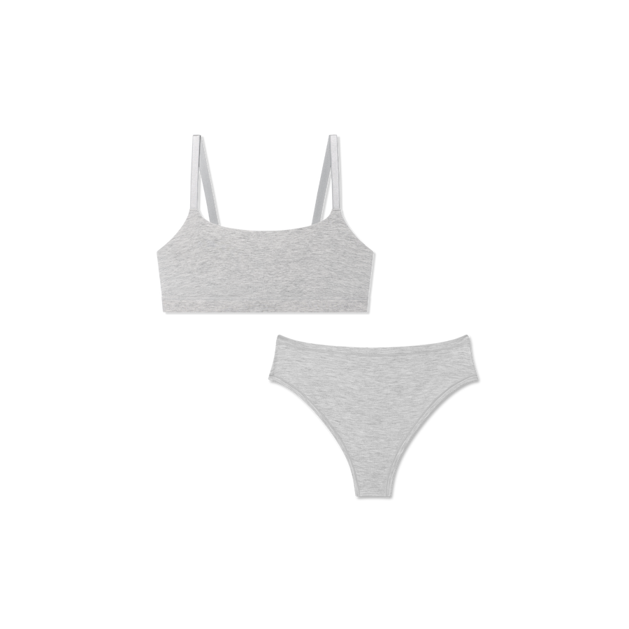 Women’s Super Soft Scoop Bralette + Thong Pack - Everyday Support