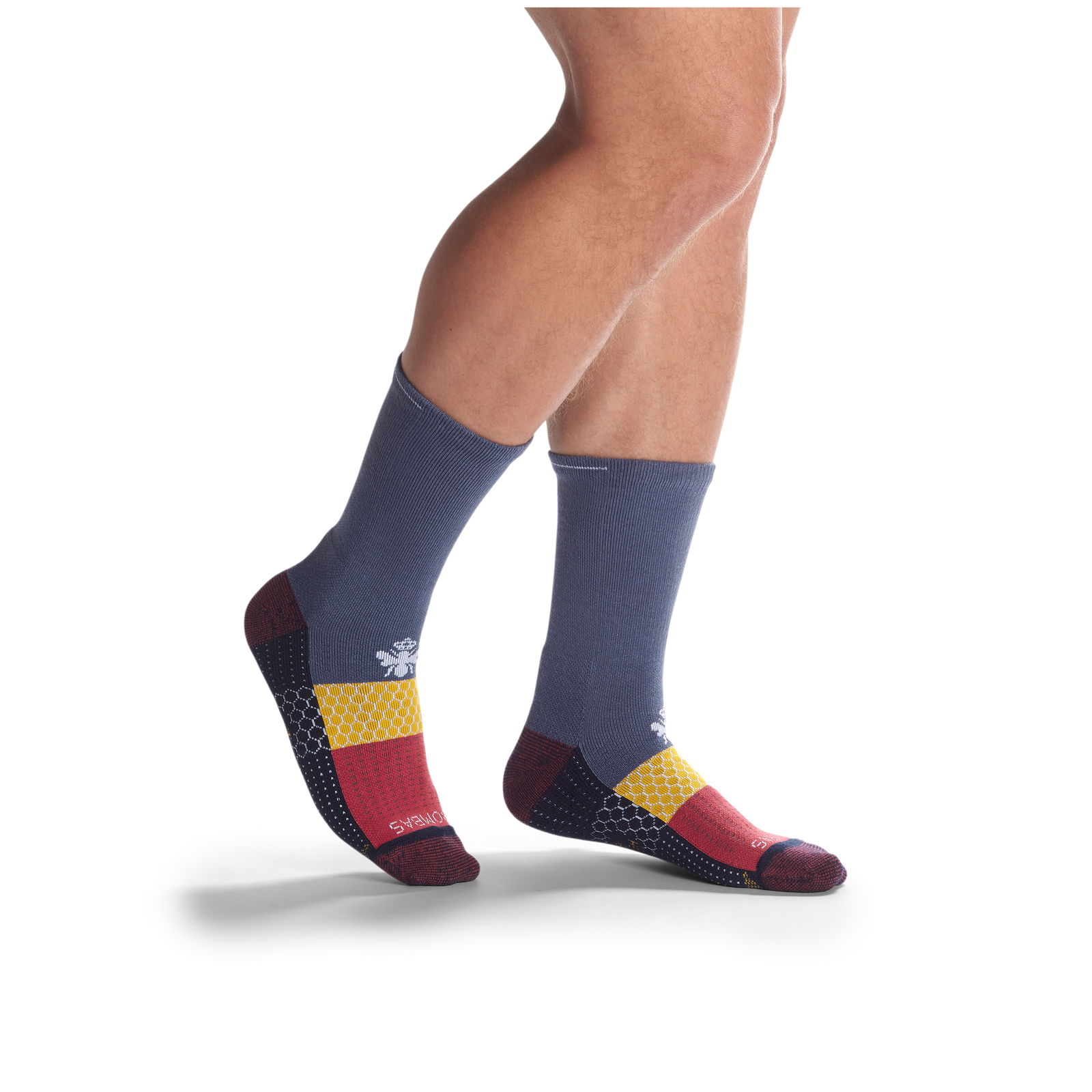 Men's Golf Calf Sock 3-Pack - vintage-blue-mix - 33