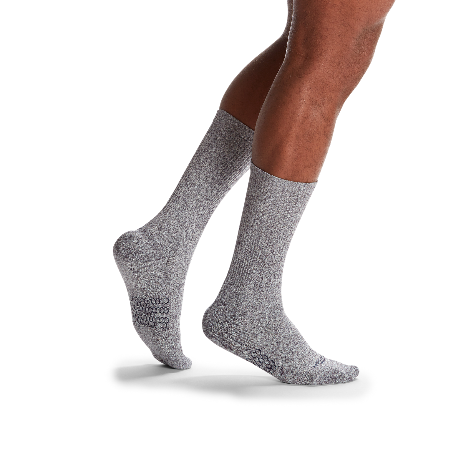 Modern Rib Calf Socks - Washed Black MO2 [6004]