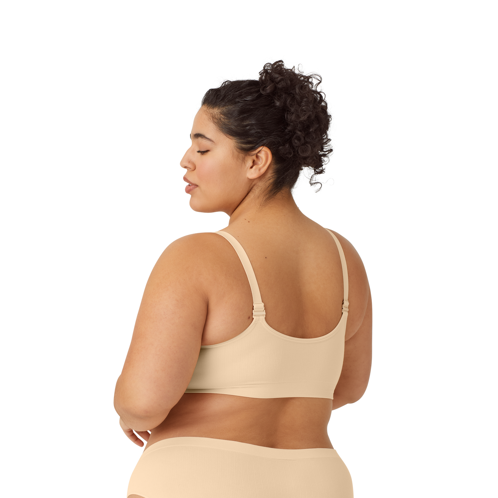 Ribbed Seamless Bralette Wheat WO2 Plus