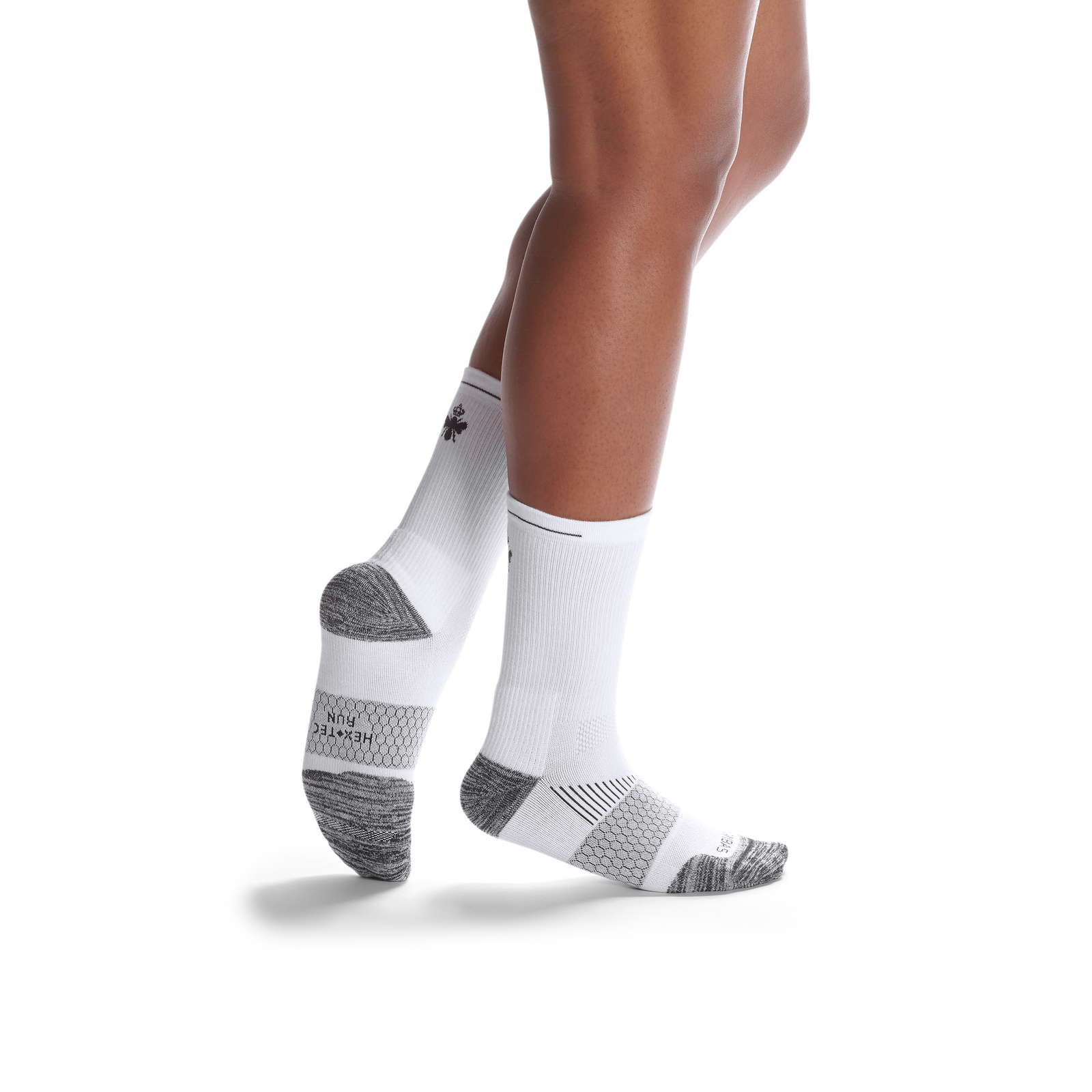 Women's Running Calf Sock 6-Pack - white-bee - 23
