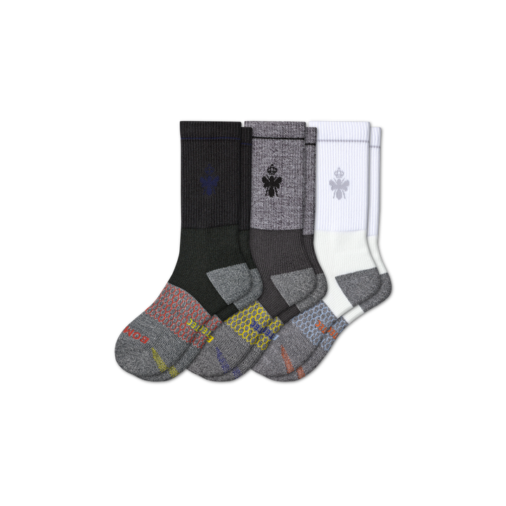 Men's All-Purpose Performance Work Calf Sock 3-Pack - white-black-mix - 1