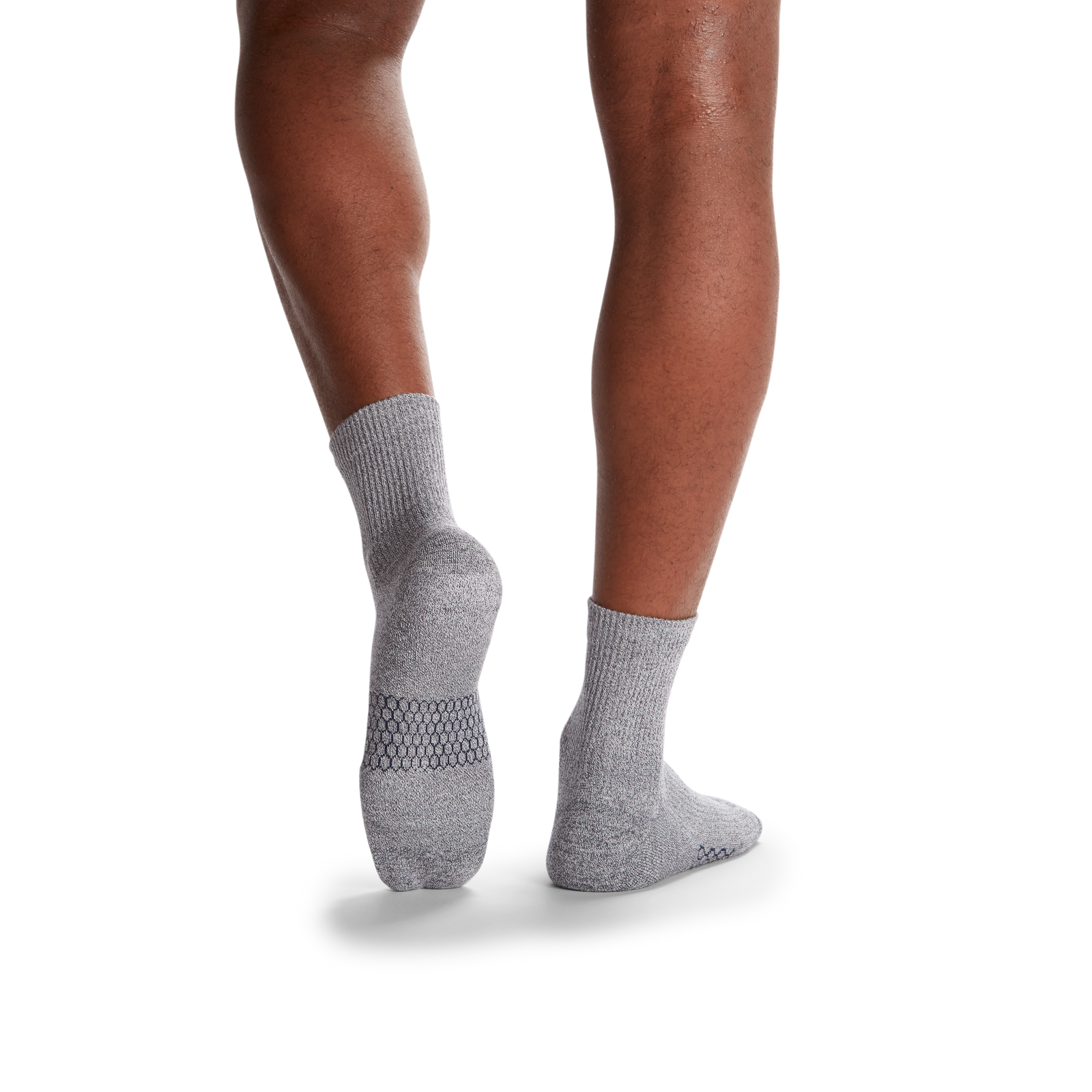Modern Rib Quarter Socks - Washed Black MO3 [6005]