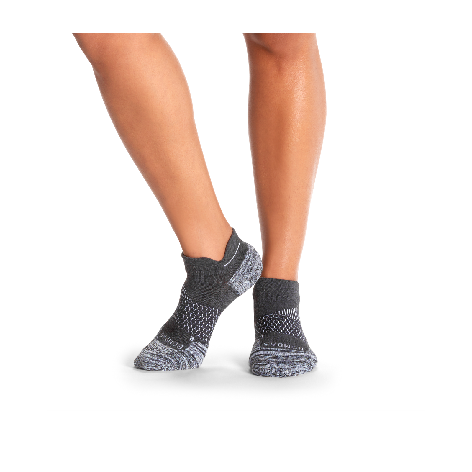 Women's Running Ankle Sock 3-Pack - white-charcoal-black - 16