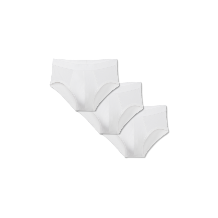 Men's Cotton Modal Blend Flyless Brief 3-Pack - Calm Base Fit