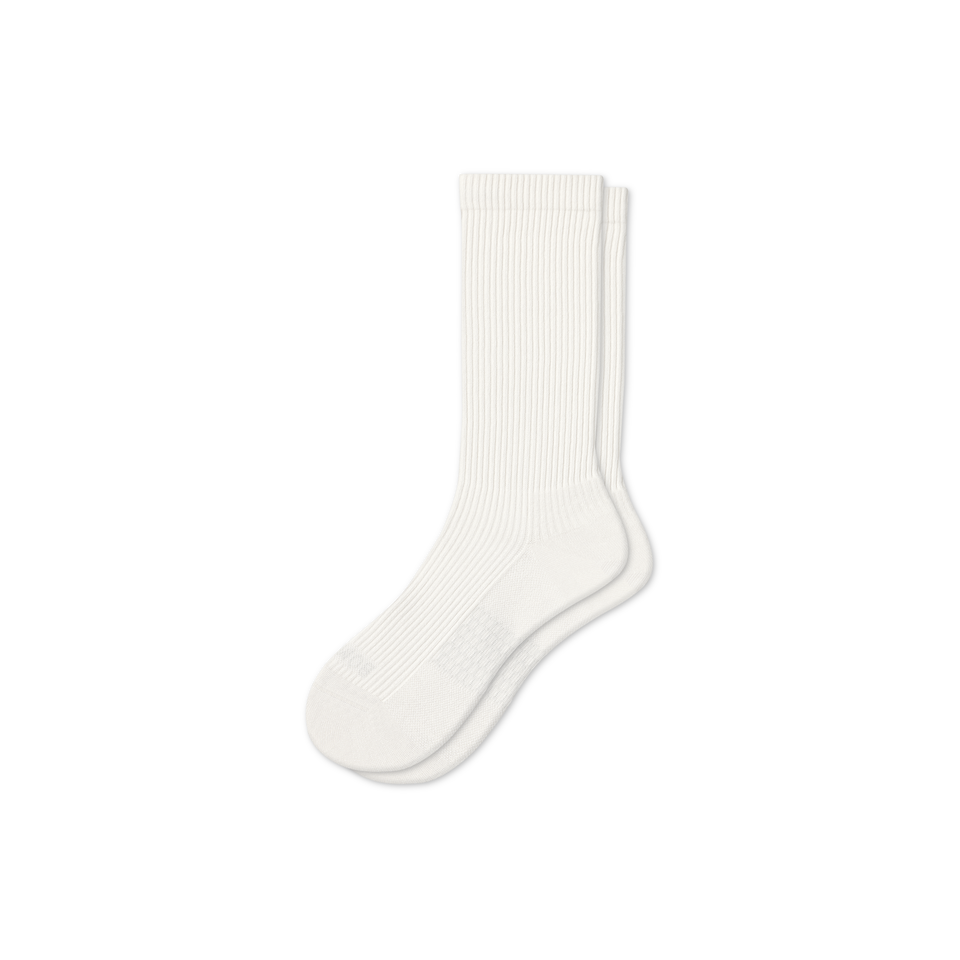 Modern Rib Calf Socks - Soft White L