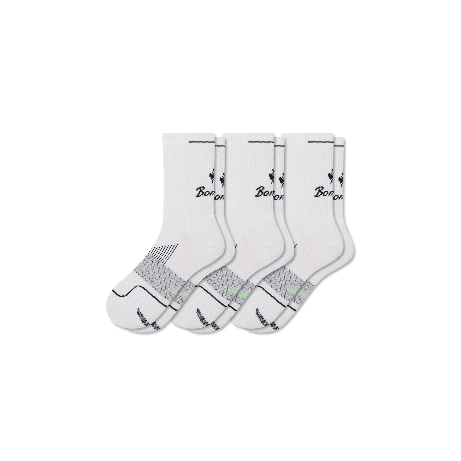 Women's Running Half Calf Sock 3-Pack - white mix L