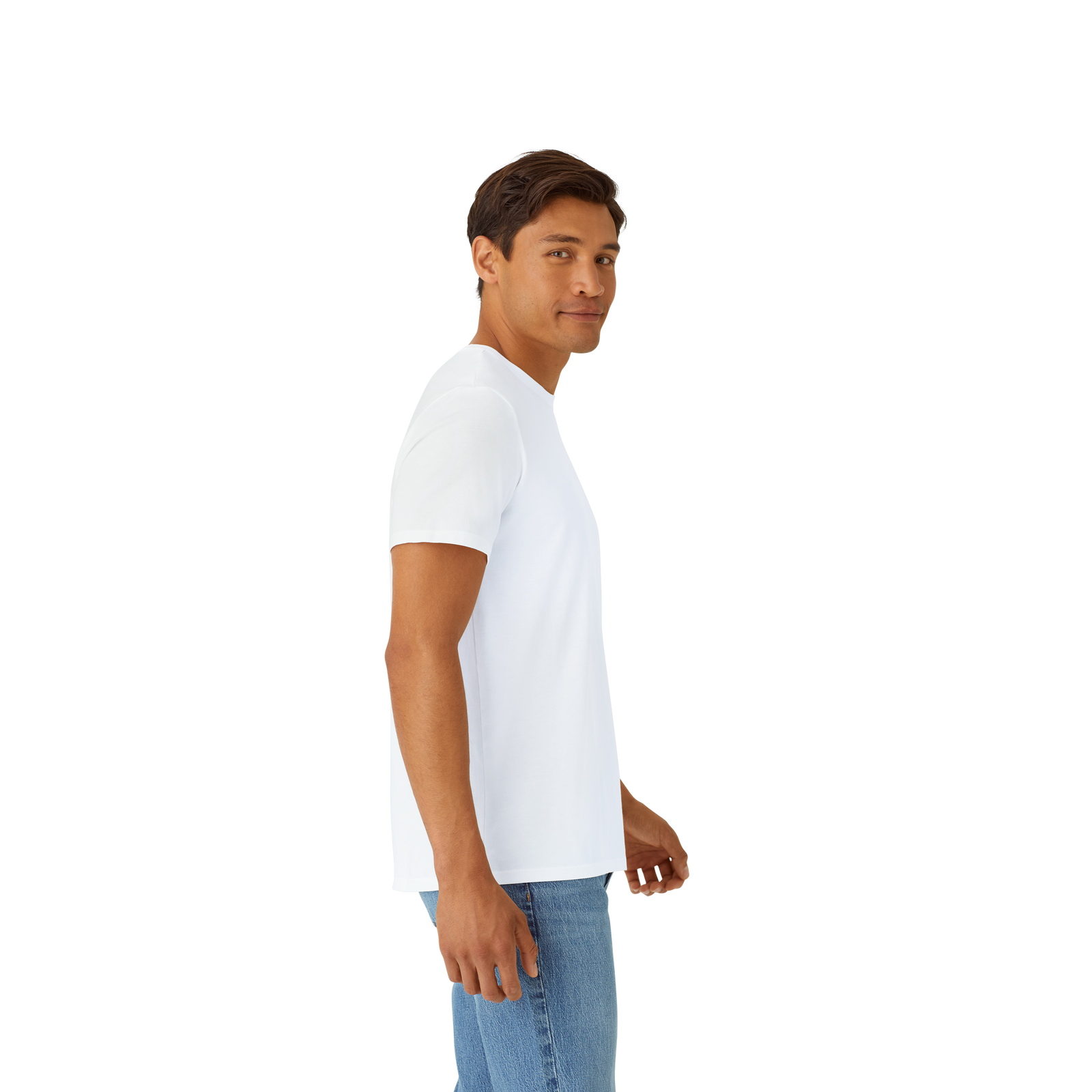 Men's Pima Cotton Crew Neck T-Shirt 6-Pack - white - 11